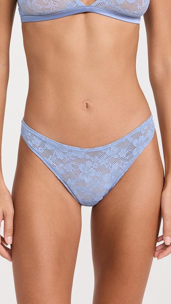 Fleur du Mal Le Stretch Lace High Leg Thong | Shopbop Product Image