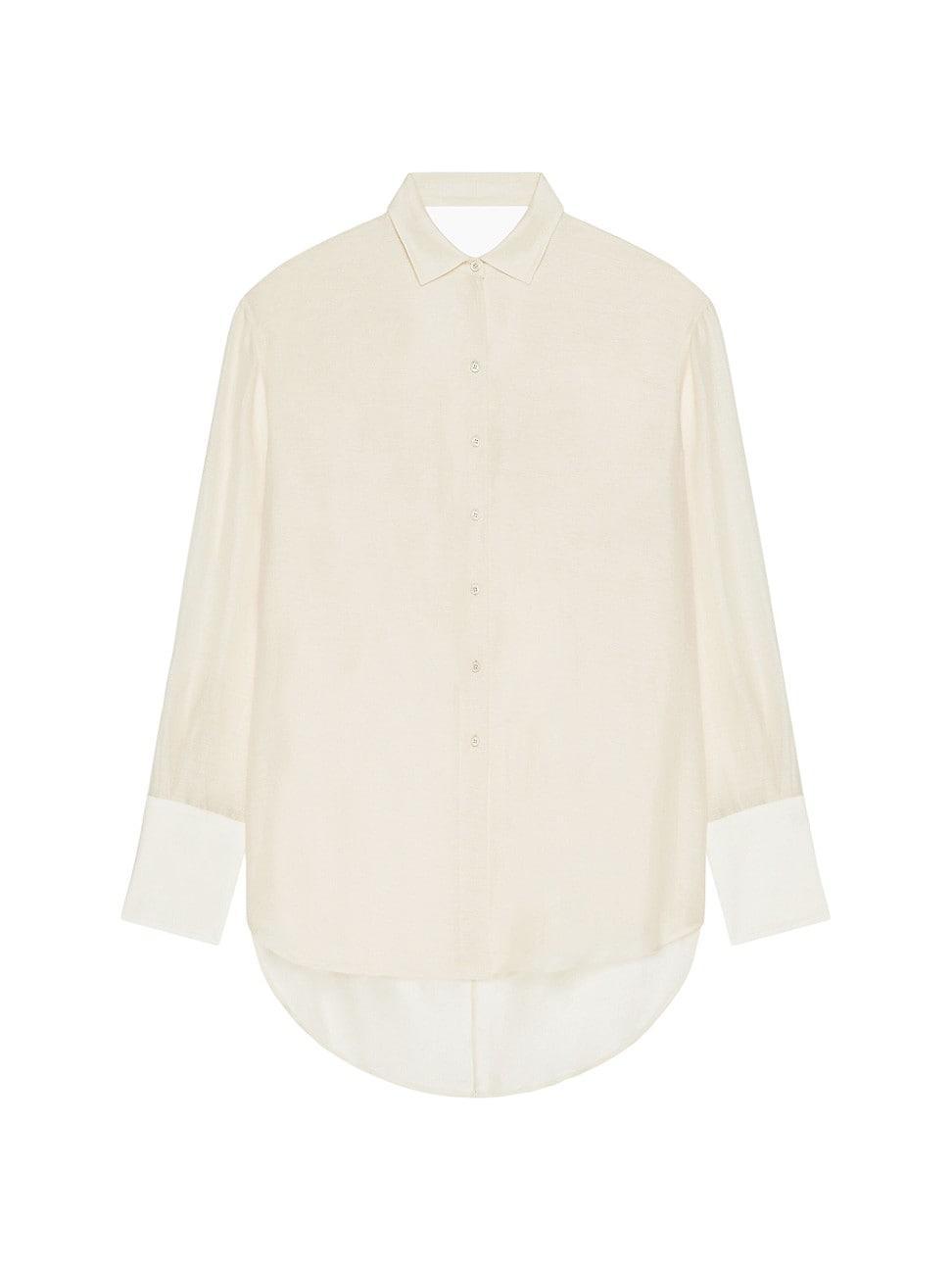 Womens Plage Oversized Shirt in Silk and Linen Product Image