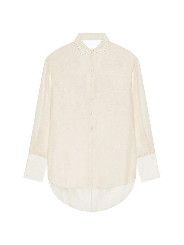 Womens Plage Oversized Shirt in Silk and Linen Product Image