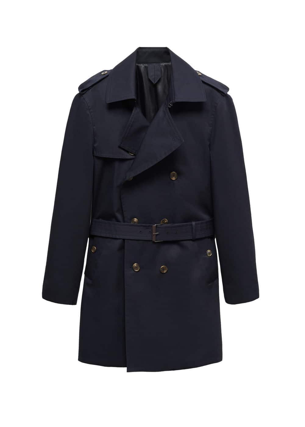 MANGO MAN - Classic water-repellent trench coat dark navyMen Product Image