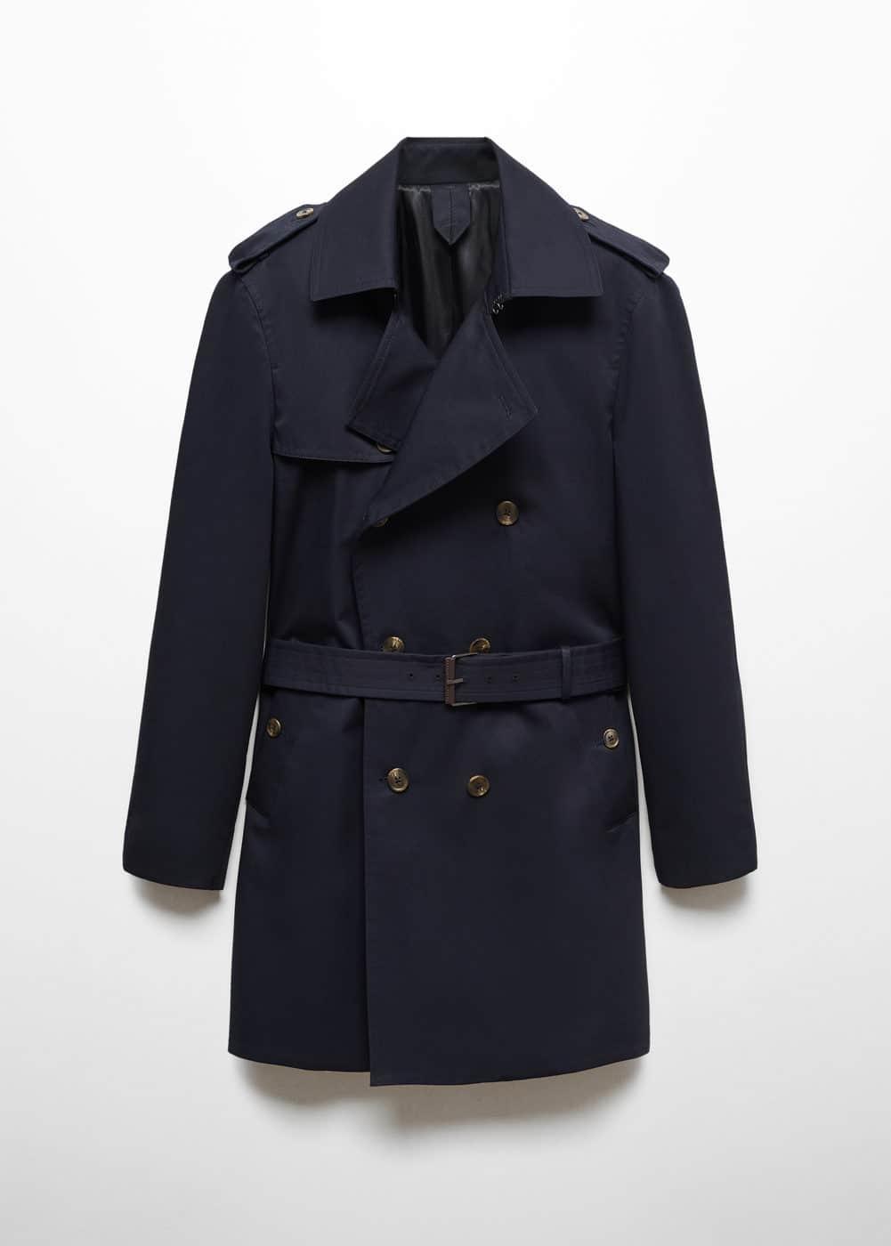 MANGO MAN - Classic water-repellent trench coat dark navyMen Product Image