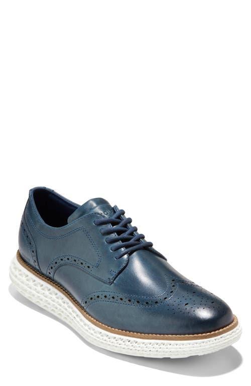 COLE HAAN Men's Øriginal Grand 2.0 Wingtip Oxford Shoes - Blue Size 9 Product Image