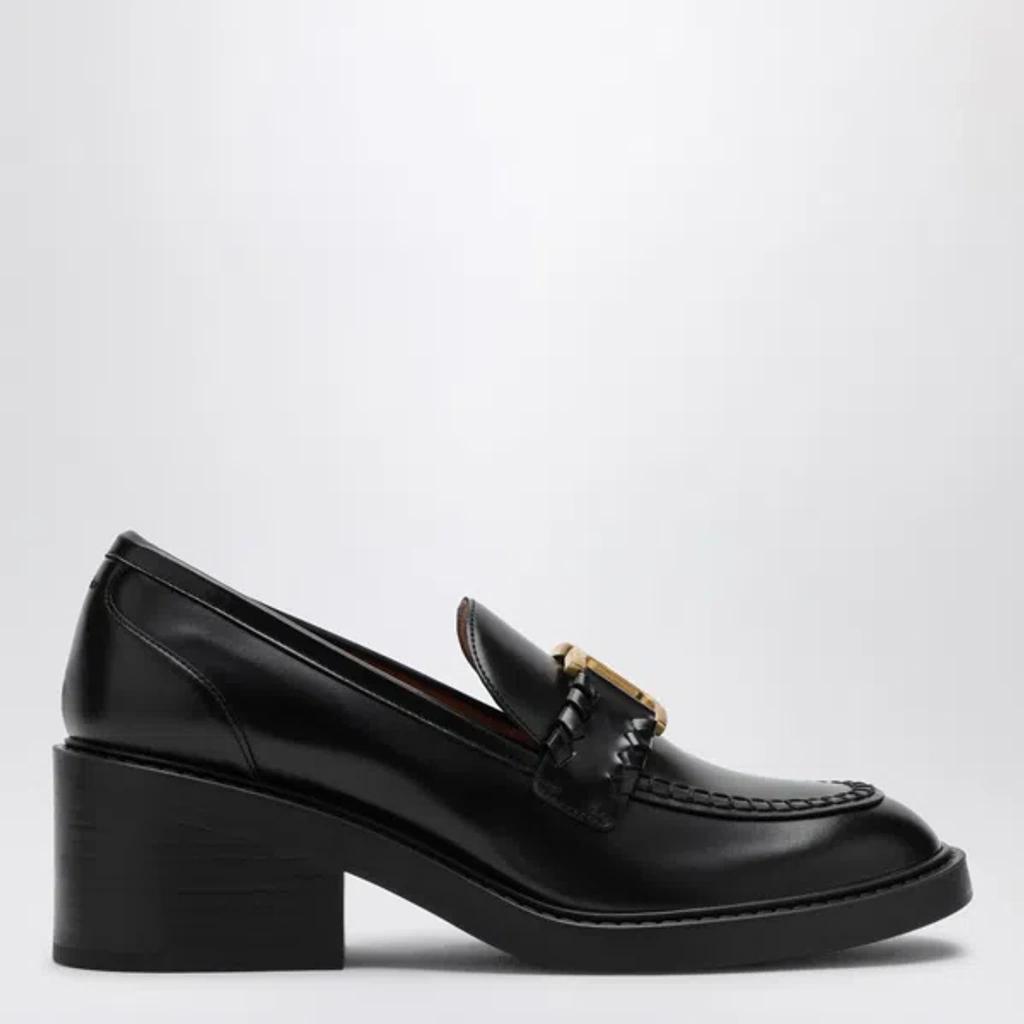 Merci Black Heeled Loafer Product Image