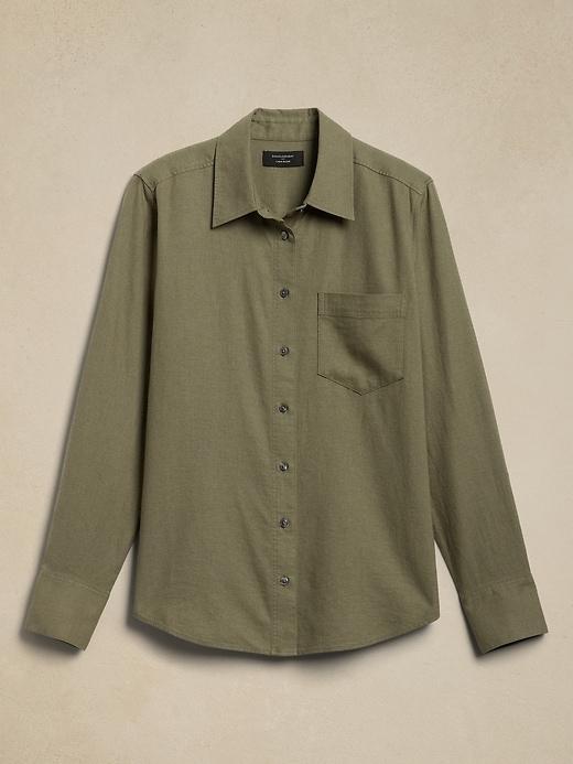 Classic Linen-Blend Shirt Product Image