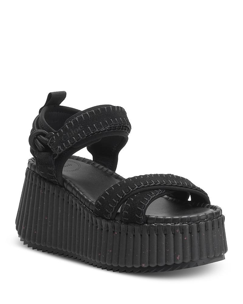 Chloe Womens Nama Platform Wedge Sandals Product Image