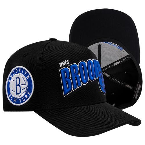 Pro Standard Mens Pro Standard Nets Royalty Curved Brim Snapback - Mens Black/Black Product Image