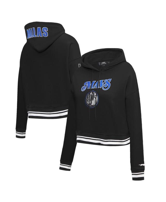 Womens Pro Standard Black Dallas Mavericks 2023/24 City Edition Cropped Pullover Hoodie Product Image