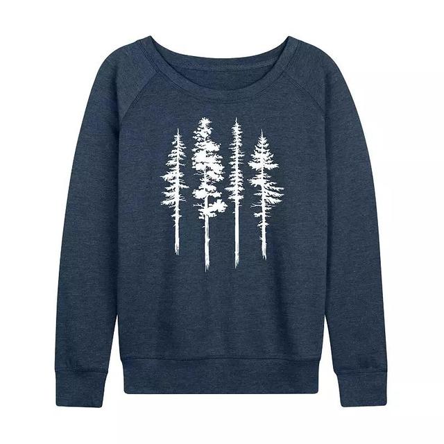 Womens Abstract Trees Lightweight French Terry Sweatshirt Grey Indigo Product Image