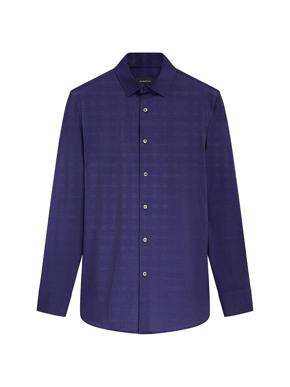 Bugatchi James OoohCotton Greek Key Print Button-Up Shirt Product Image