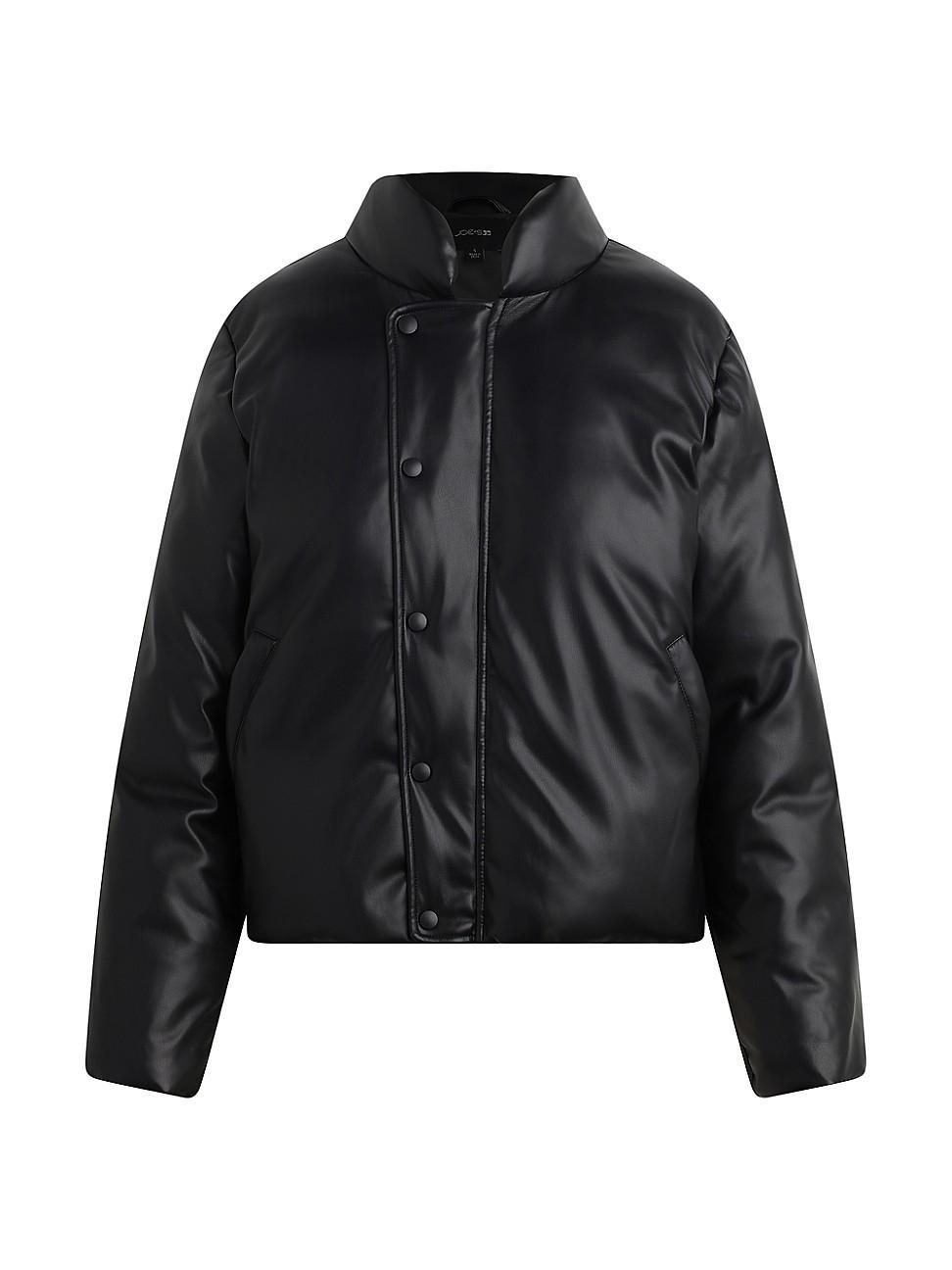 Womens The Kiki Padded Faux Leather Bomber Jacket Product Image