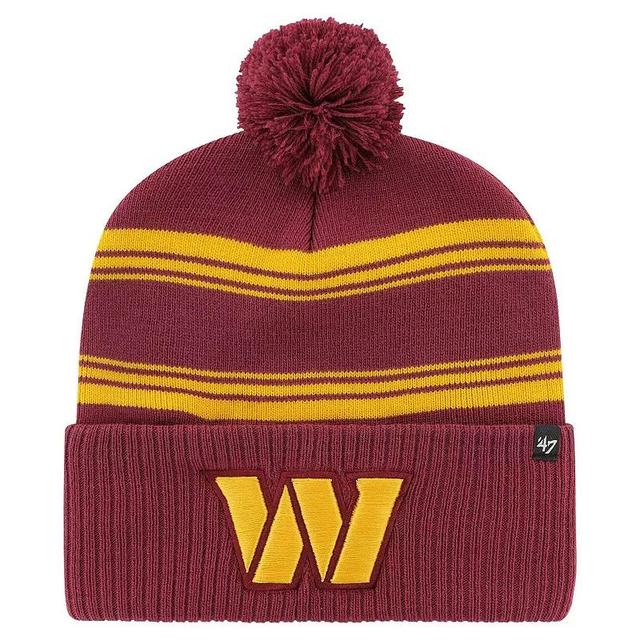 Mens 47 Burgundy Washington Commanders Fadeout Cuffed Knit Hat with Pom Product Image