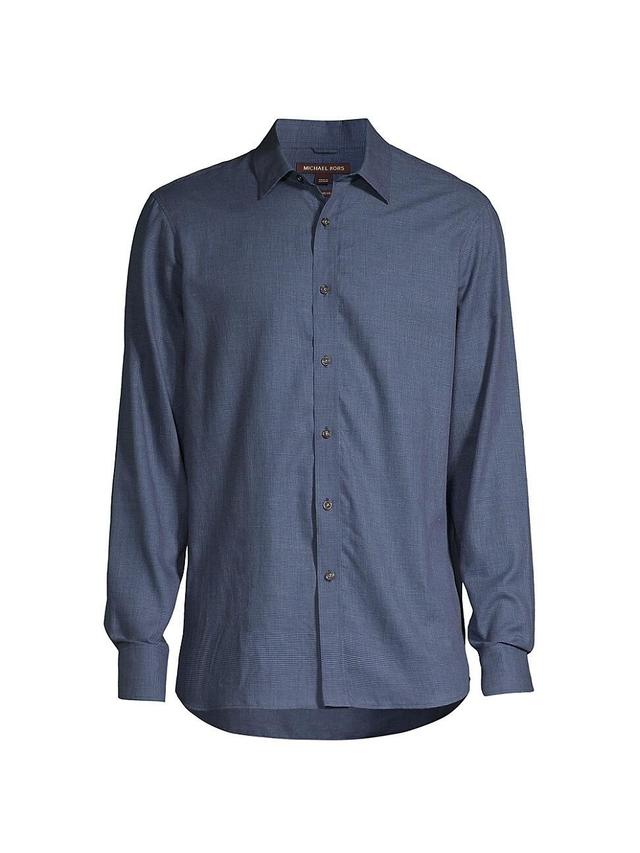 Mens Cotton Button-Front Shirt Product Image