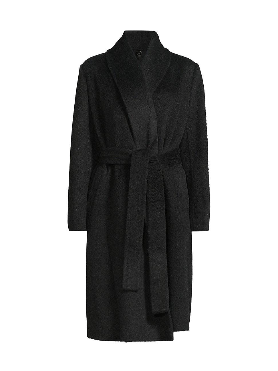 Womens Yael Wool-Blend Belted Coat product image