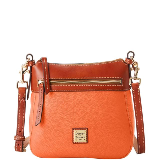 Dooney & Bourke Womens Pebble Grain Leather Crossbody 25 Bag in Coral Product Image