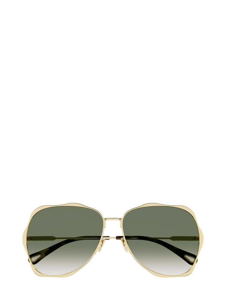 Eyewear Aviator Frame Sunglasses In Gold Product Image