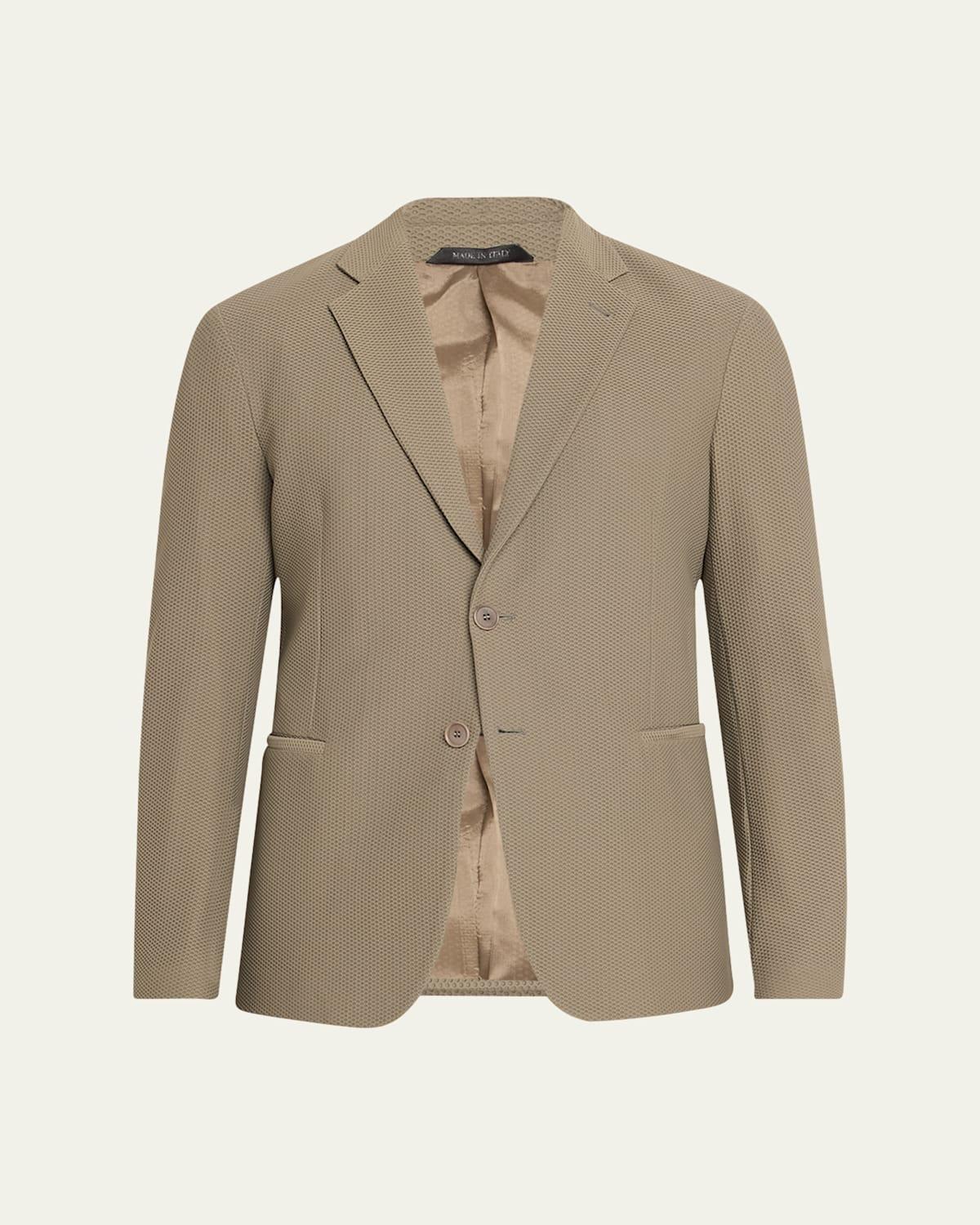 Mens Single-Breasted Rice Stitch Sport Coat Product Image