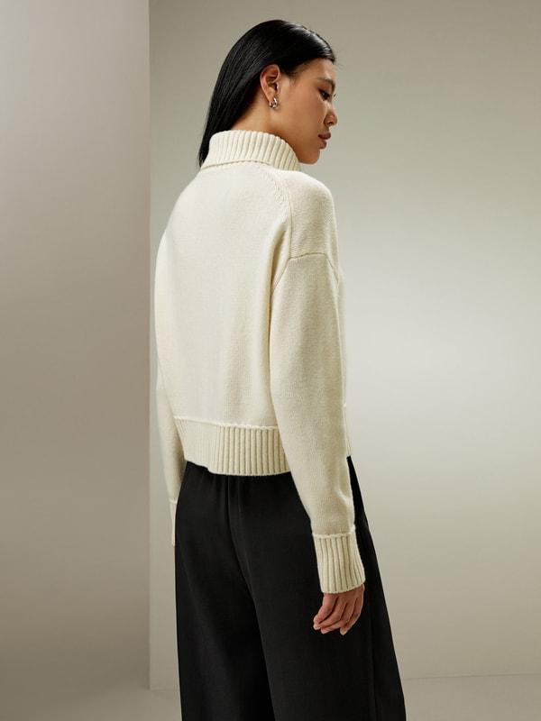 Relaxed Fit Wool-Cashmere Blend Sweater Product Image