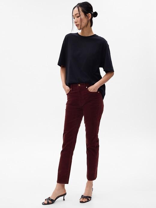 High Rise Corduroy Vintage Slim Pants Product Image