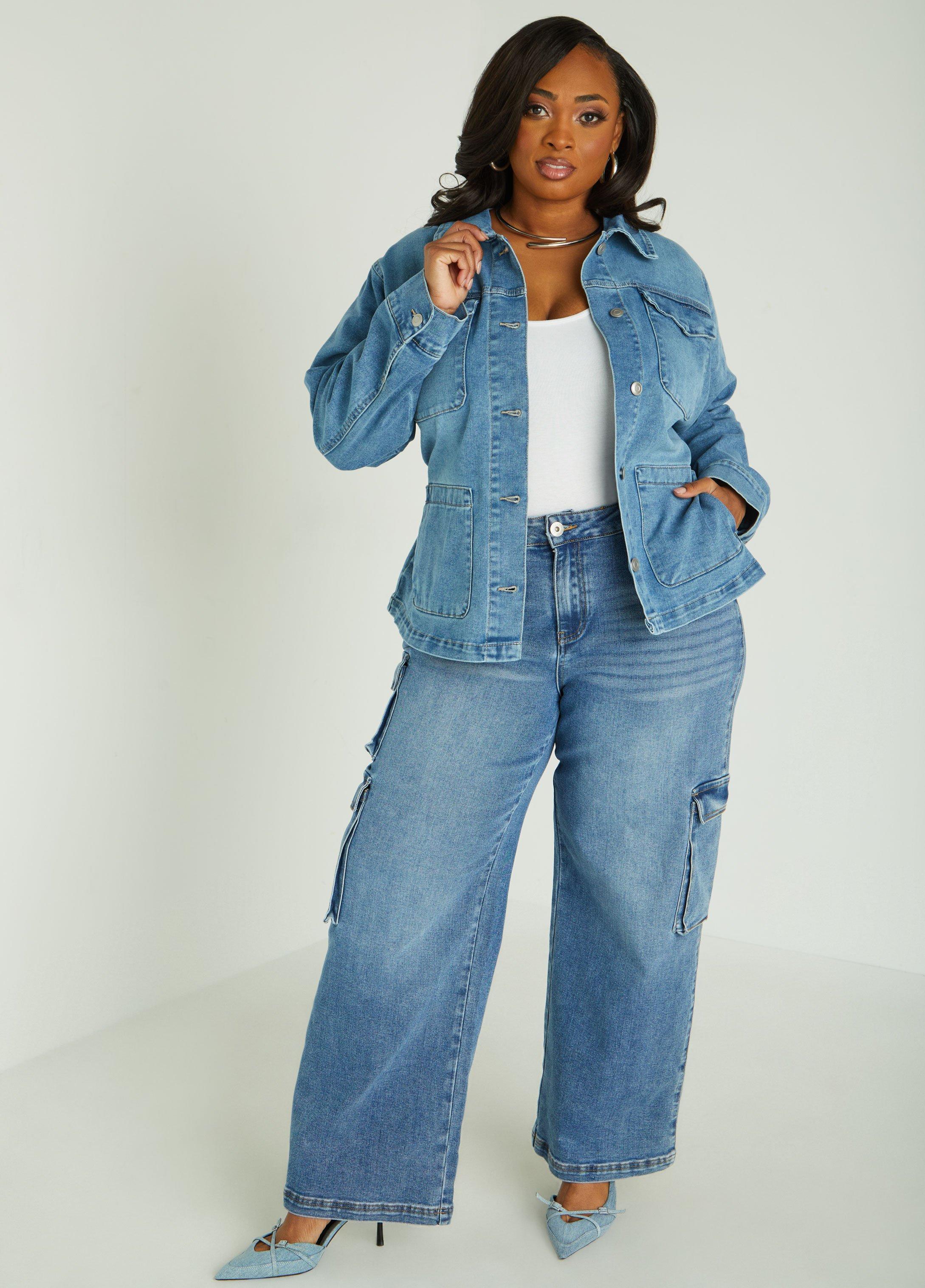 Belted Denim Shacket Product Image