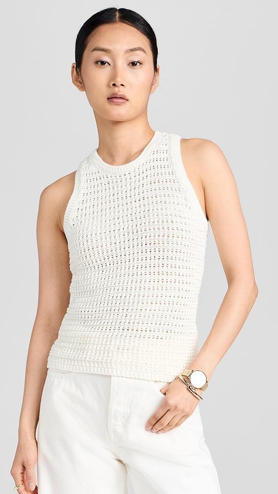 Madewell Crochet Knit Crew Neck Sweater Tank | Shopbop Product Image