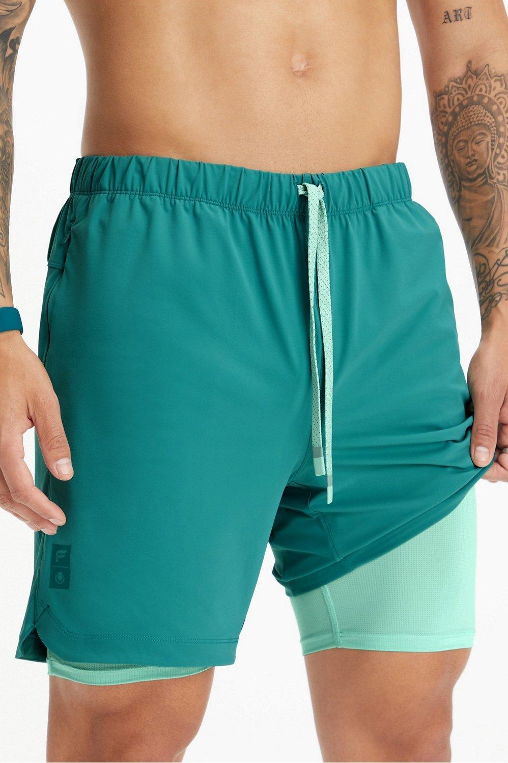 Fabletics Men Universal Tennis One Short (Lined) male UT Soft Pine Size XXL Product Image