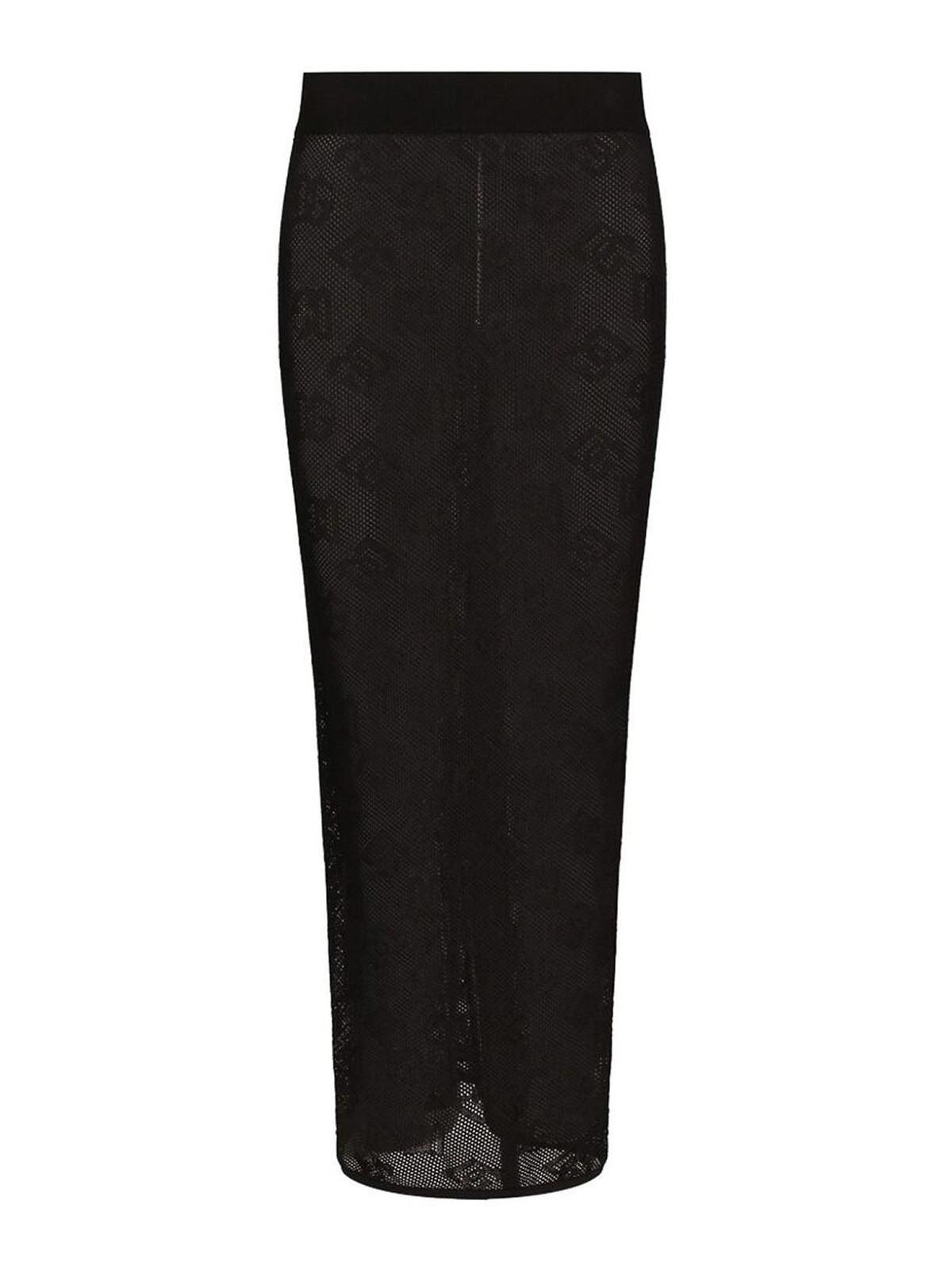 DOLCE & GABBANA Pencil Midi Skirt In Black Product Image