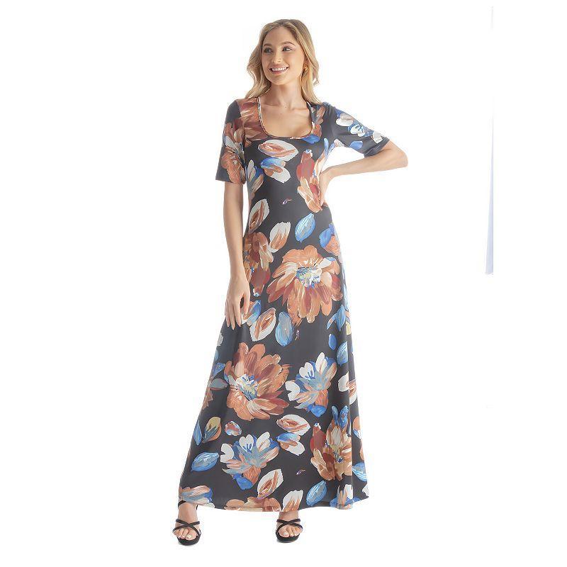 Womens 24Seven Comfort Apparel Casual Long Maxi Dress Product Image