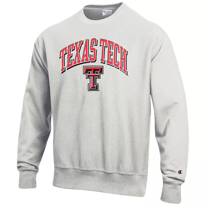 Mens Champion Gray Texas Tech Red Raiders Arch Over Logo Reverse Weave Pullover Sweatshirt Product Image