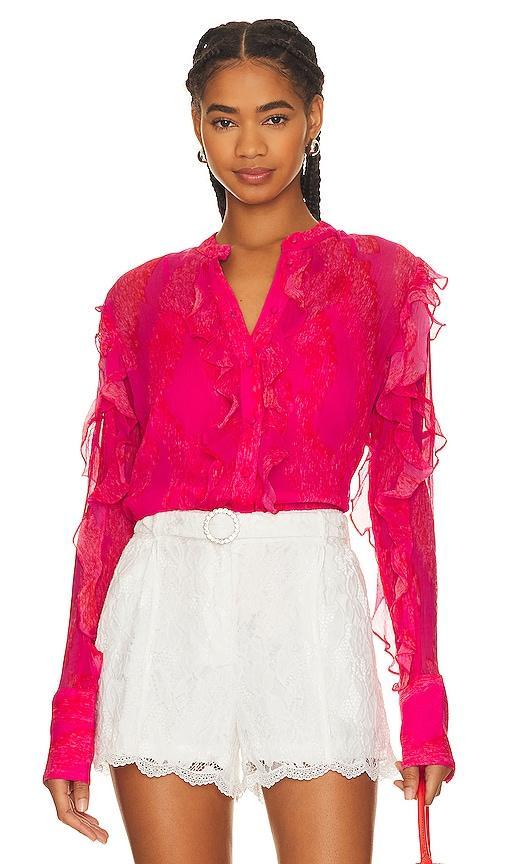 HEMANT AND NANDITA Indu Shirt in Fuchsia Product Image