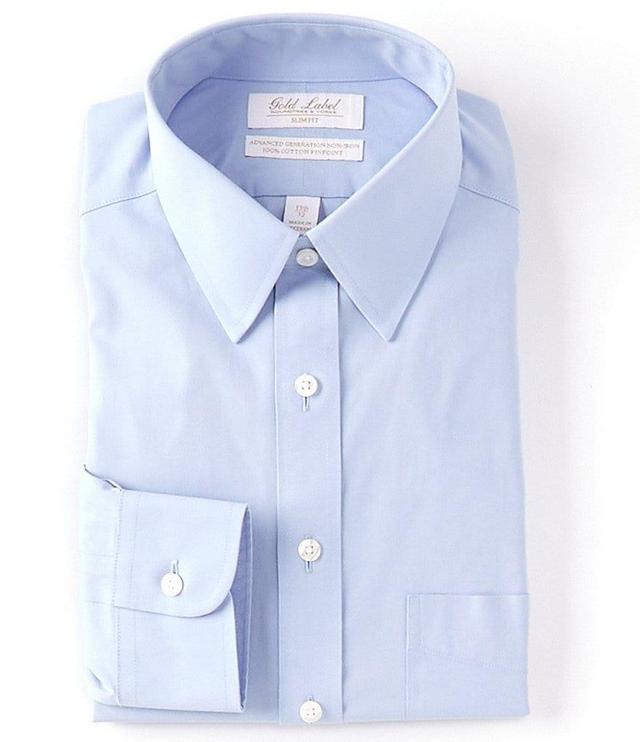 Gold Label Roundtree & Yorke Slim Fit Non-Iron Point Collar Solid Dress Shirt Product Image