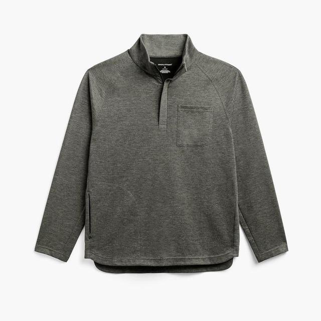 Olive Heather Men's Fusion Double-Knit 1/4 Zip Product Image