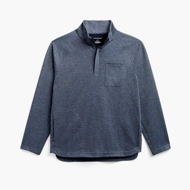 Blue Denim Heather Men's Fusion Double-Knit 1/4 Zip Product Image