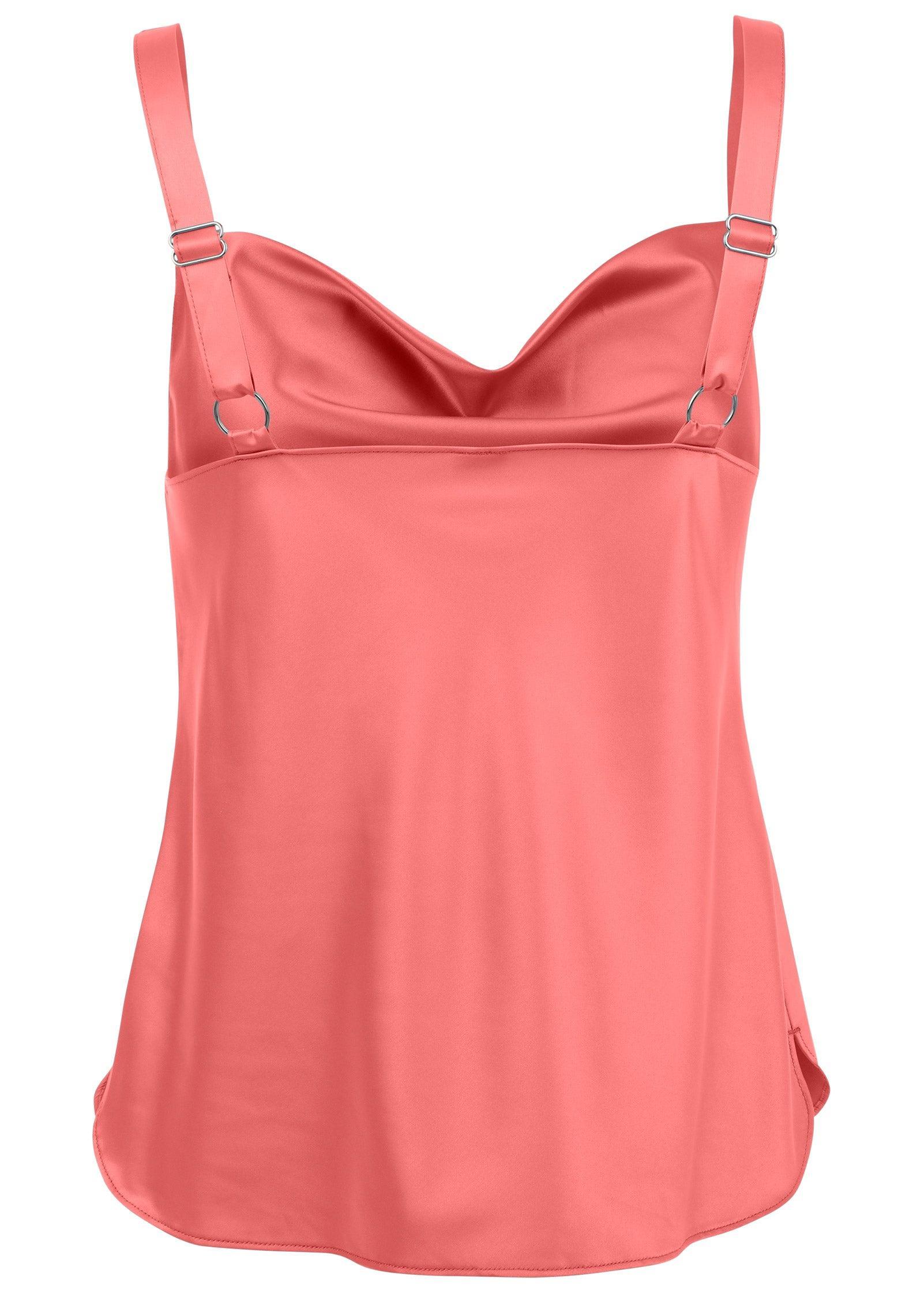 Cowl Neck Tank - Coral Product Image