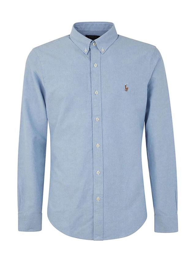 POLO RALPH LAUREN Sl Bd Ppc Sp Long Sleeve Sport Shirt In Blue Product Image