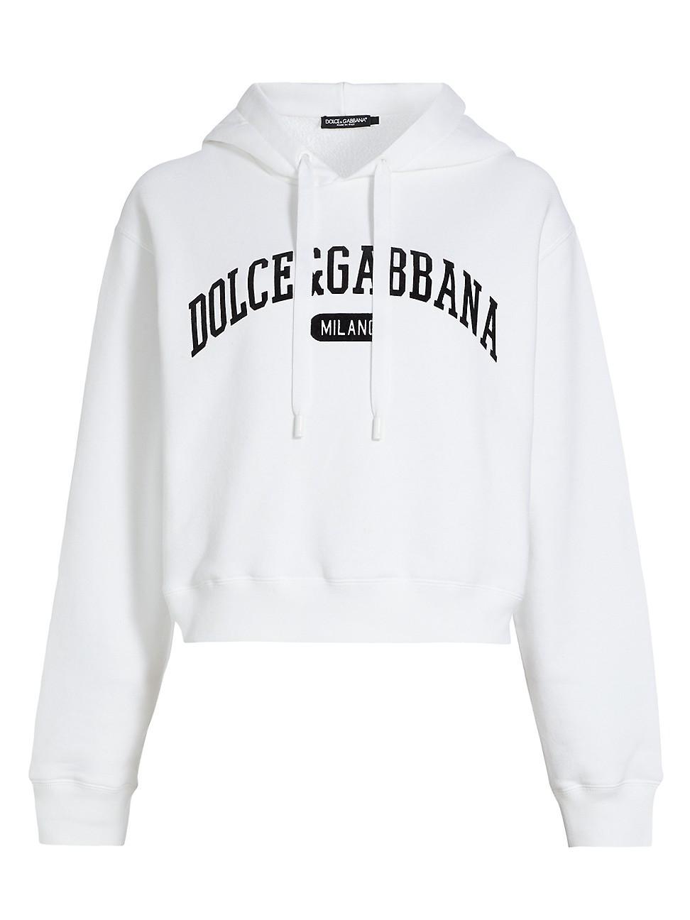 Womens Varsity Logo Crop Hoodie Product Image