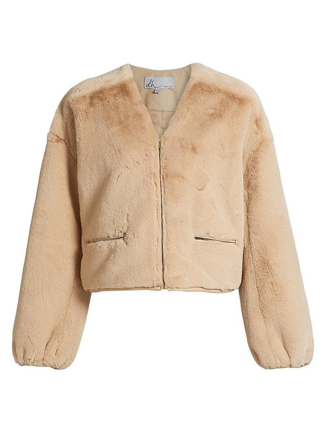 Womens Neptune Faux Fur Zip-Front Jacket Product Image