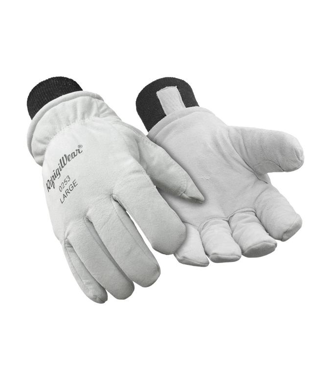 RefrigiWear Mens Warm Fiberfill Insulated Tricot Lined Leather Work Gloves Product Image