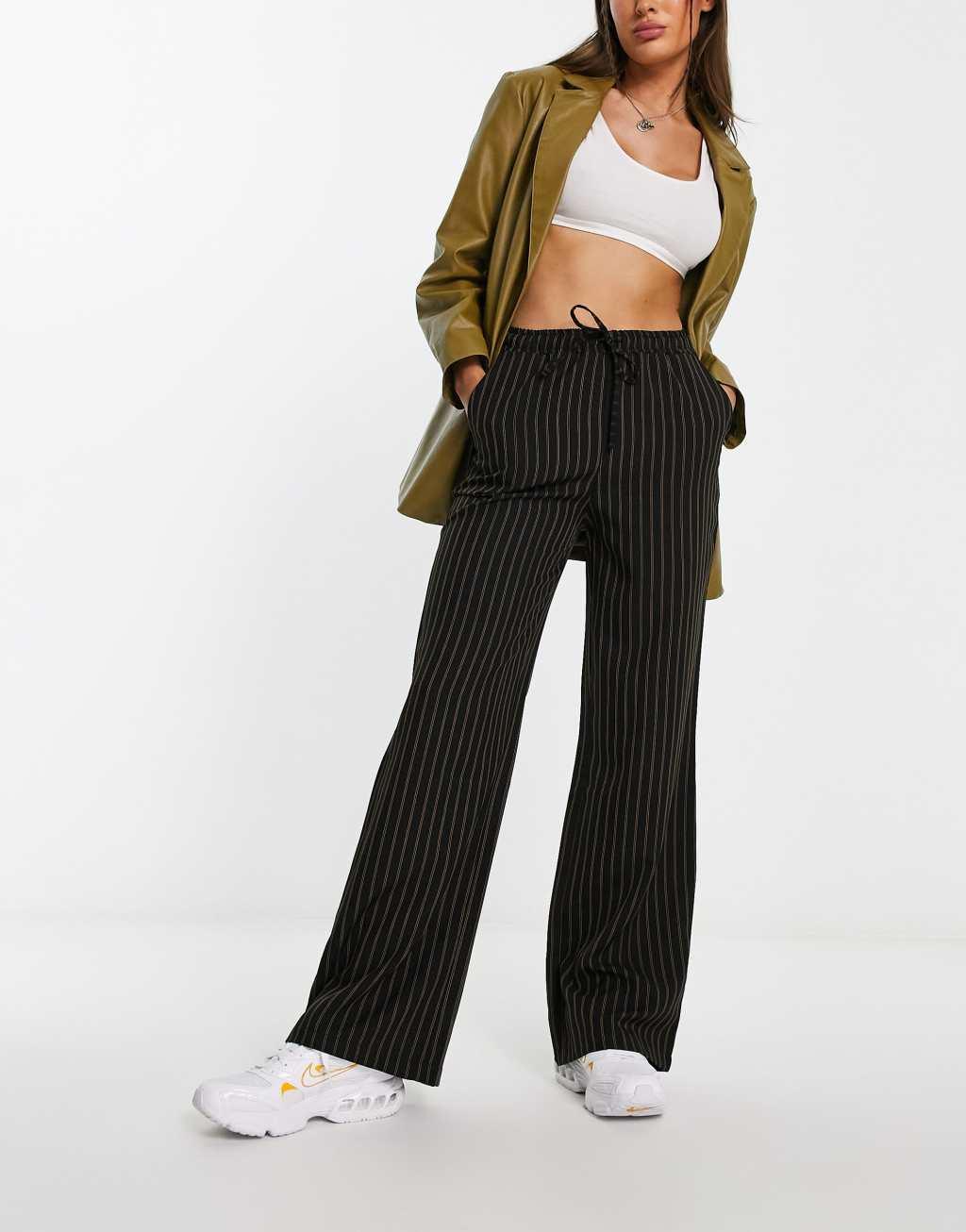 Reclaimed Vintage pull on pants in pinstripe product image