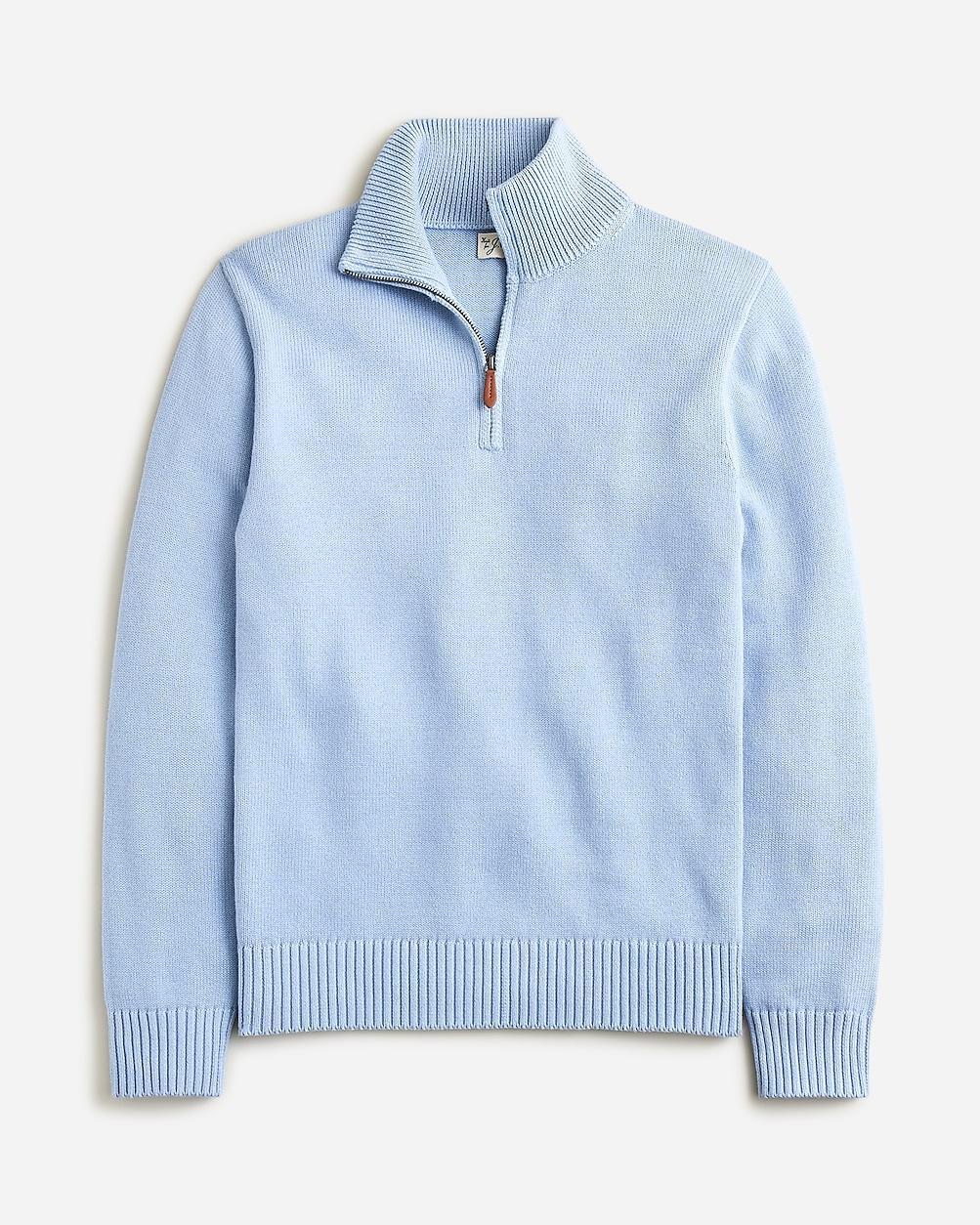 Heritage cotton half-zip sweater Product Image