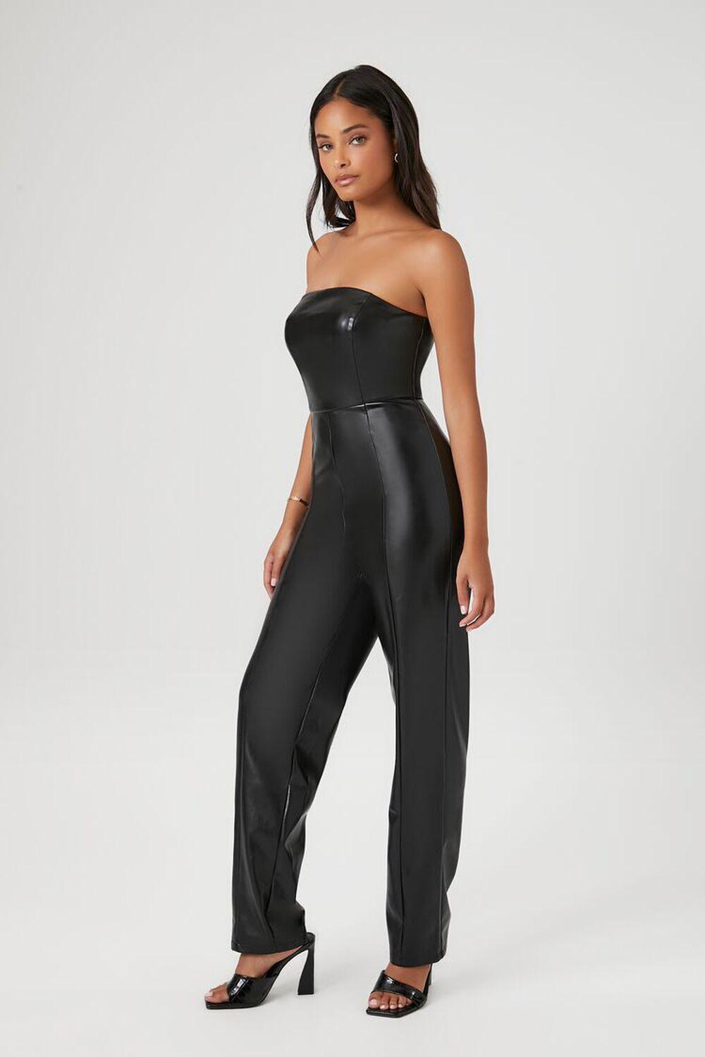 Faux Leather Strapless Jumpsuit | Forever 21 Product Image