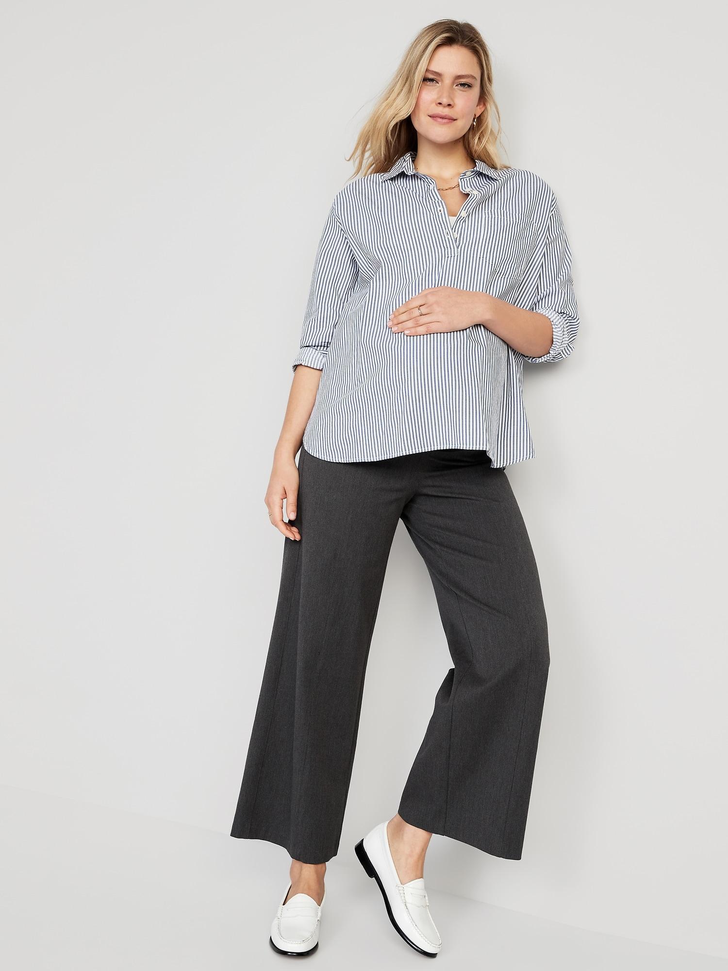 Maternity Full-Panel Pixie Wide-Leg Pants Product Image