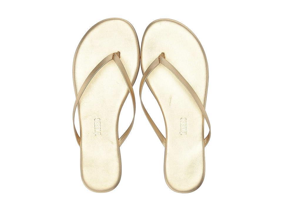 Womens Metallics Leather Flip Flops Product Image