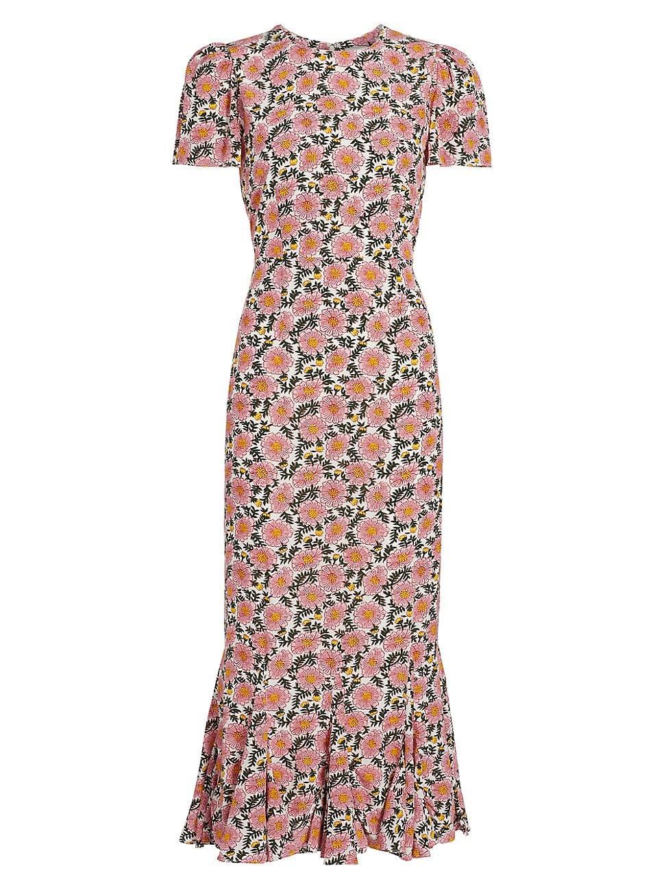 Womens Lulani Floral Midi-Dress Product Image