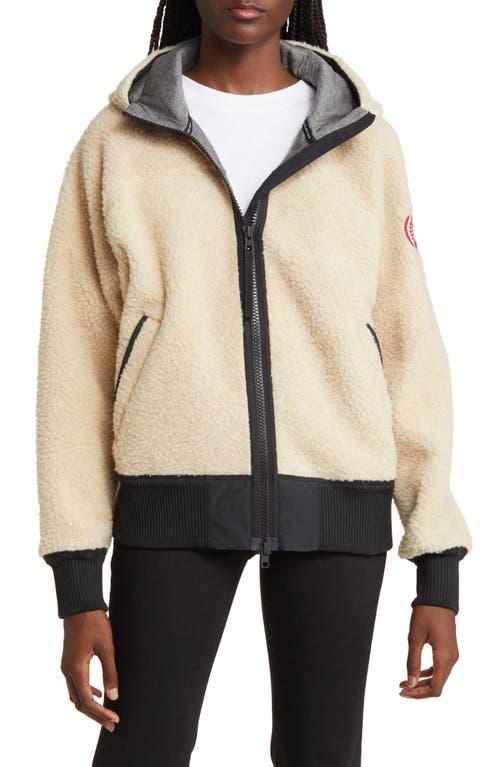 Canada Goose Simcoe Bonded High Pile Fleece Hooded Wool Blend Jacket Product Image