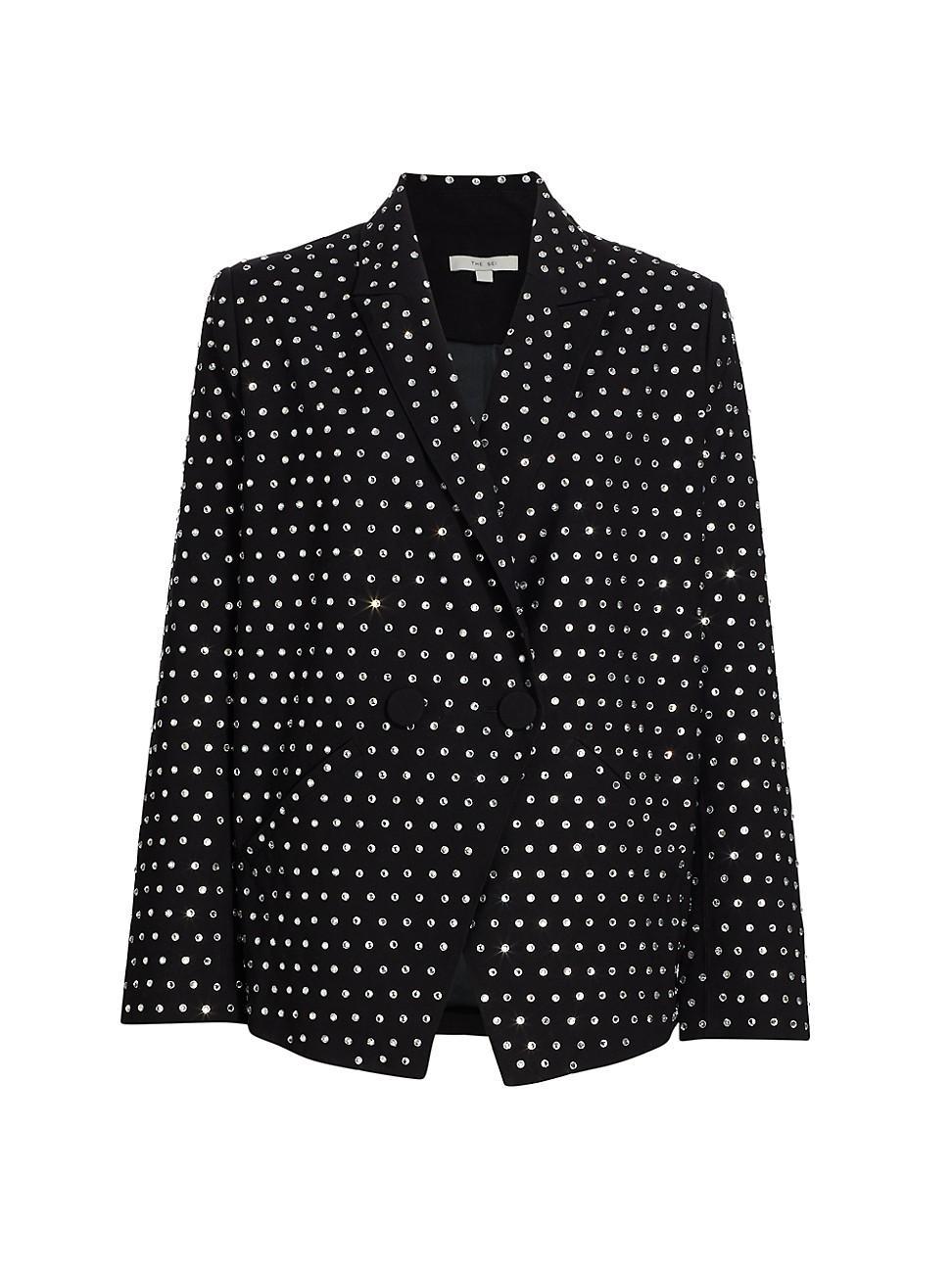 Womens Crystal Doube-Breasted Blazer Product Image