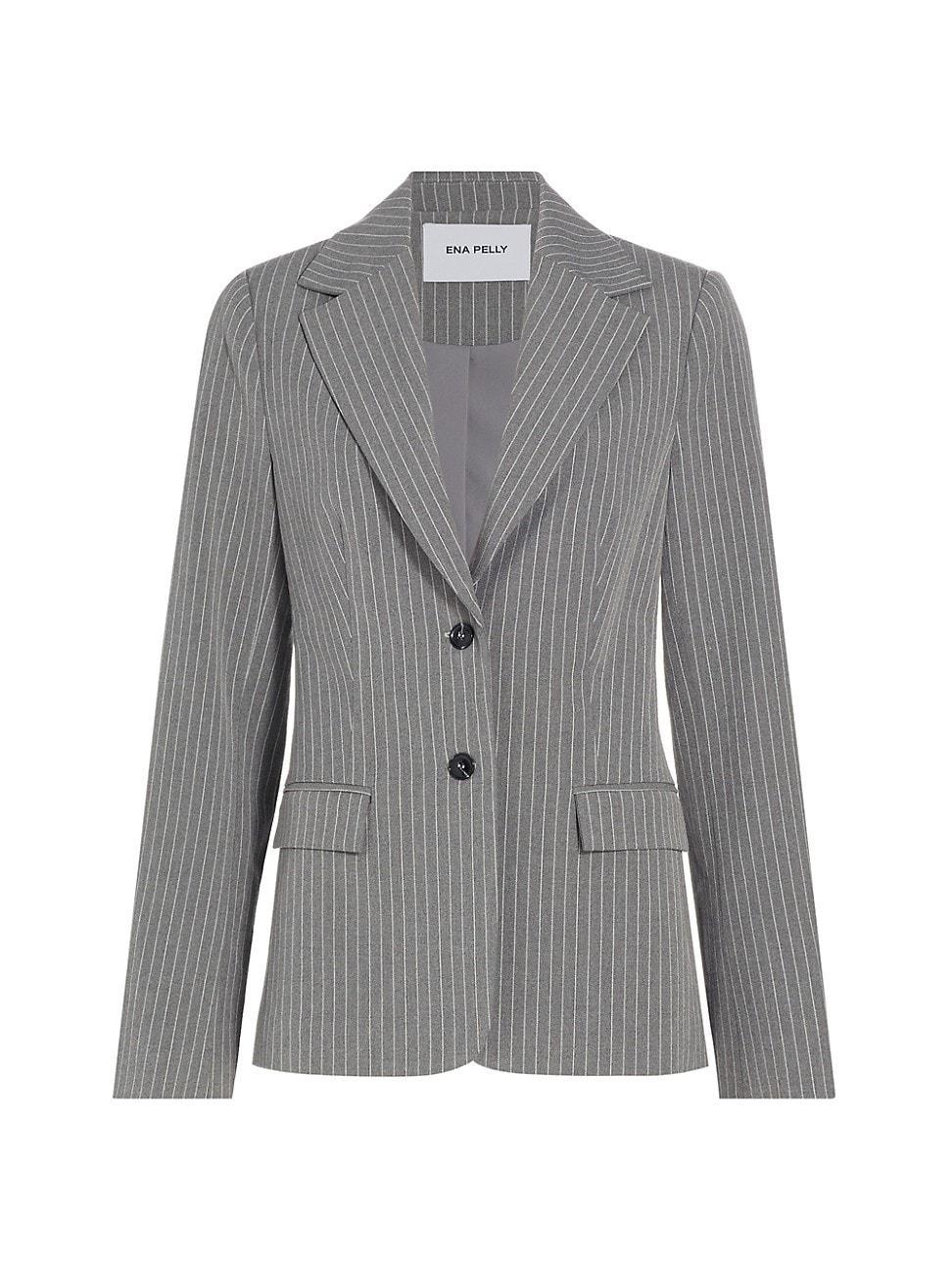 Womens Serena Pin-Striped Tailored Blazer Product Image