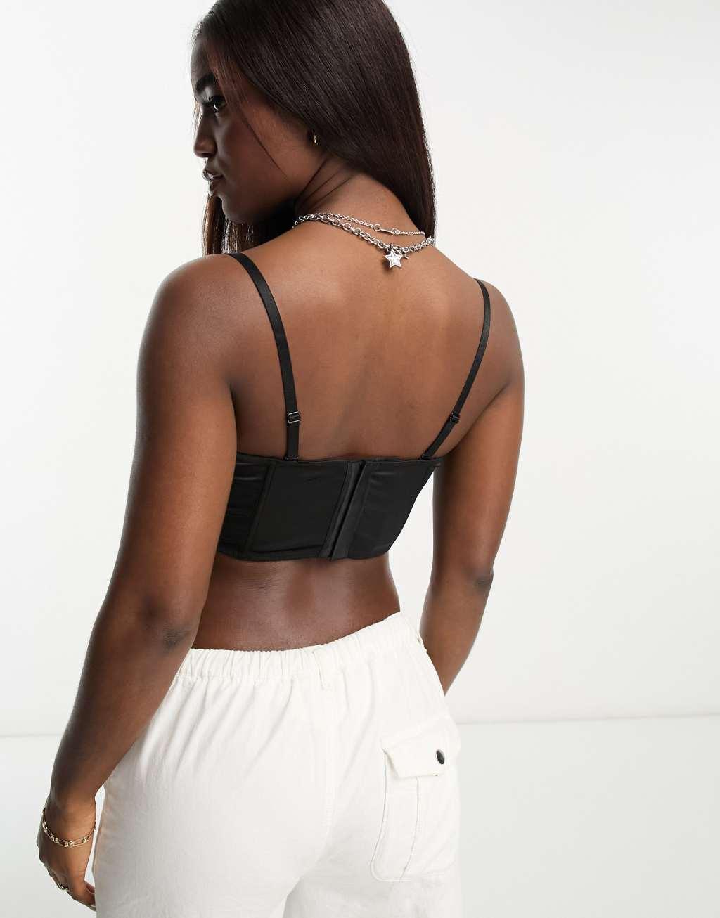 Monki satin bustier Product Image