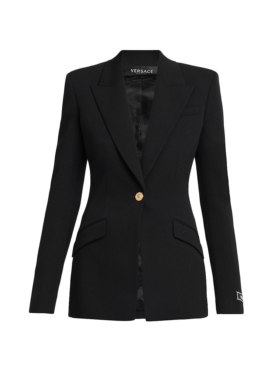 Womens Fitted Stretch-Wool Blazer Product Image