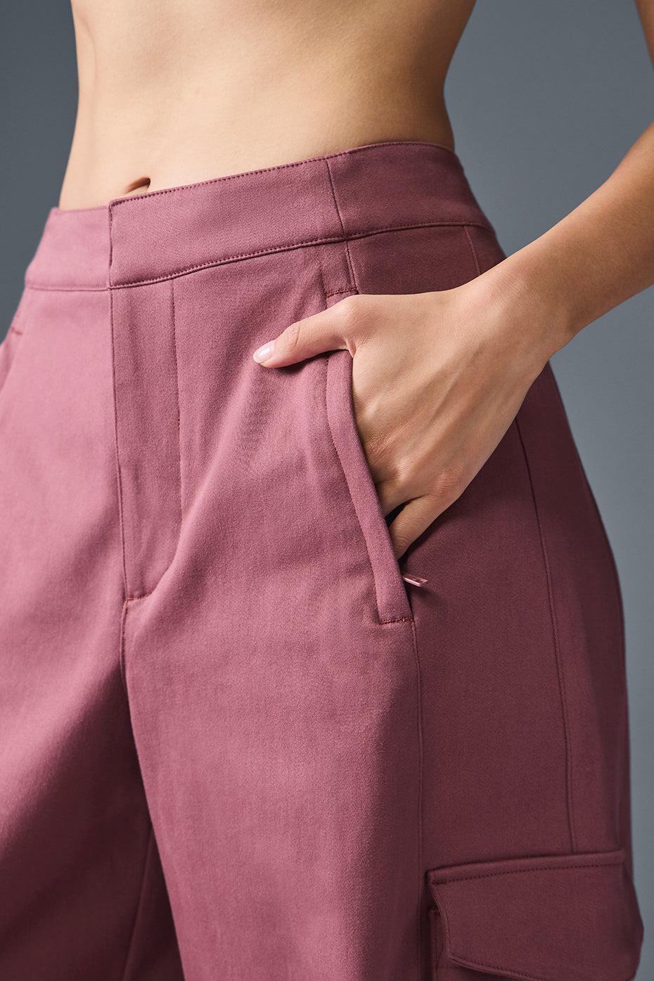 Show Off Cargo Wide Leg Trouser (Regular) - Burgundy Truffle Female Product Image