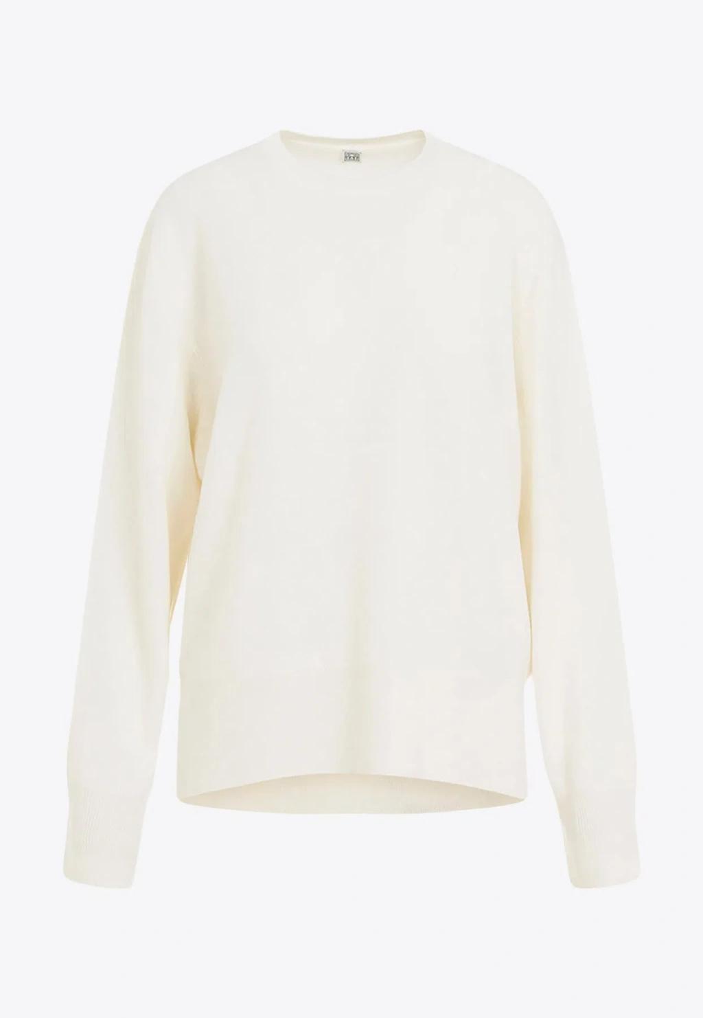 Cashmere Crewneck Sweater In White product image